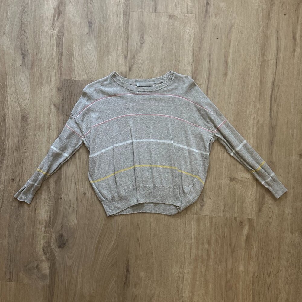 One Grey Day Los Angeles pullover in gray stripe - S